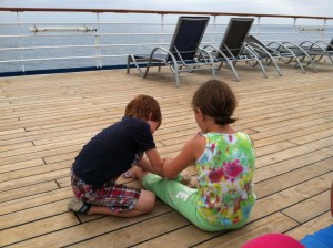 Marie's daughter Grace is  four weeks older than C.J.   They love each other.